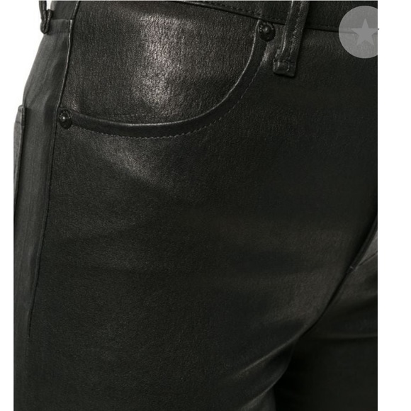 Rag&bone Bella flare leather jeans size 25 NWT - Picture 5 of 6